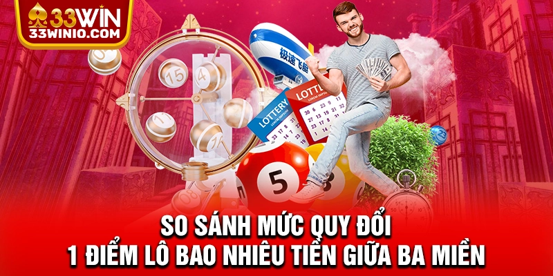 So sánh mức quy đổi 1 điểm lô bao nhiêu tiền giữa ba miền